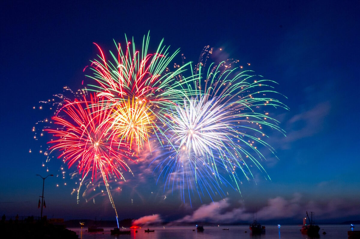 Ein Bild eines Feuerwerks als Symbol für "feiern".