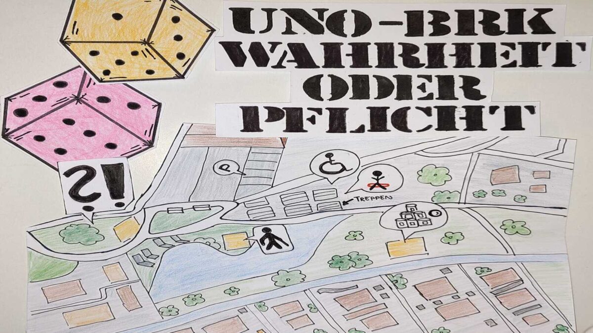 Mit Farbstiften gezeichneter Situationsplan, der angelehnt an den Stadtpark Uster gezeichnet wurde. 